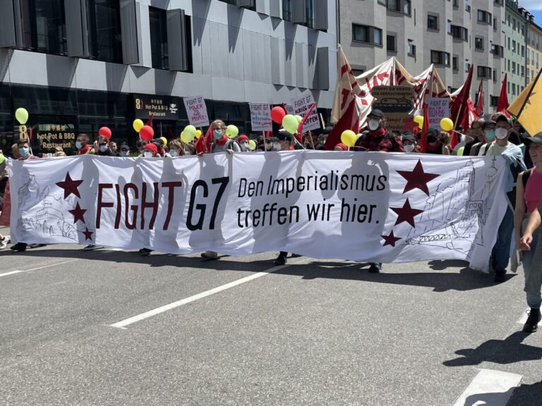 Anti-G7-Protest in München: Massive Polizeipräsenz Foto: JF
