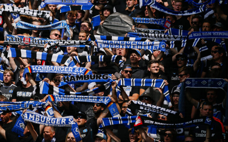 HSV-Fans beim Spiel gegen Hansa Rostock: AfD mahnt zur Gelassenheit Foto: picture alliance / Selim Sudheimer | Selim Sudheimer