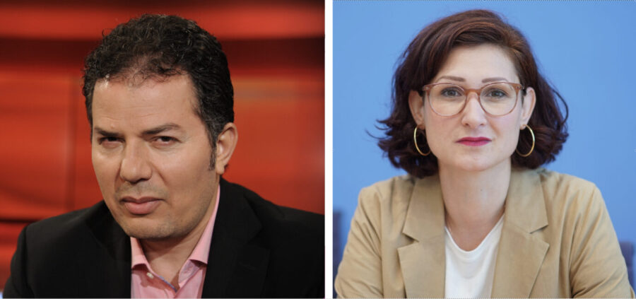 Hamed Abdel-Samad (links) hat die mögliche Ernennung von Ferda Atman (rechts) zur Antidiskriminierungsbeauftragten scharf kritisiert Fotos:picture alliance / Horst Galuschka/dpa | Horst Galuschkapicture alliance/dpa | Jörg Carstensen Montage: JF