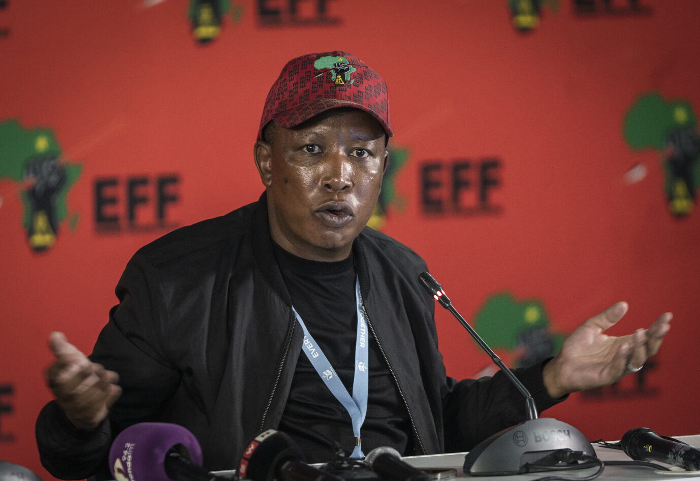 Der Präsident der linksradikalen südafrikanischen EFF, Julius Malema: Seine Partei will weiße Großgrundbesitzer enteignen