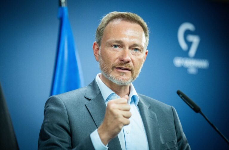FDP-Chef Christian Lindner sieht seine Partei als Korrektiv gegen einen Linksruck in Deutschland Foto: picture alliance/dpa/dpa-Pool | Michael Kappeler