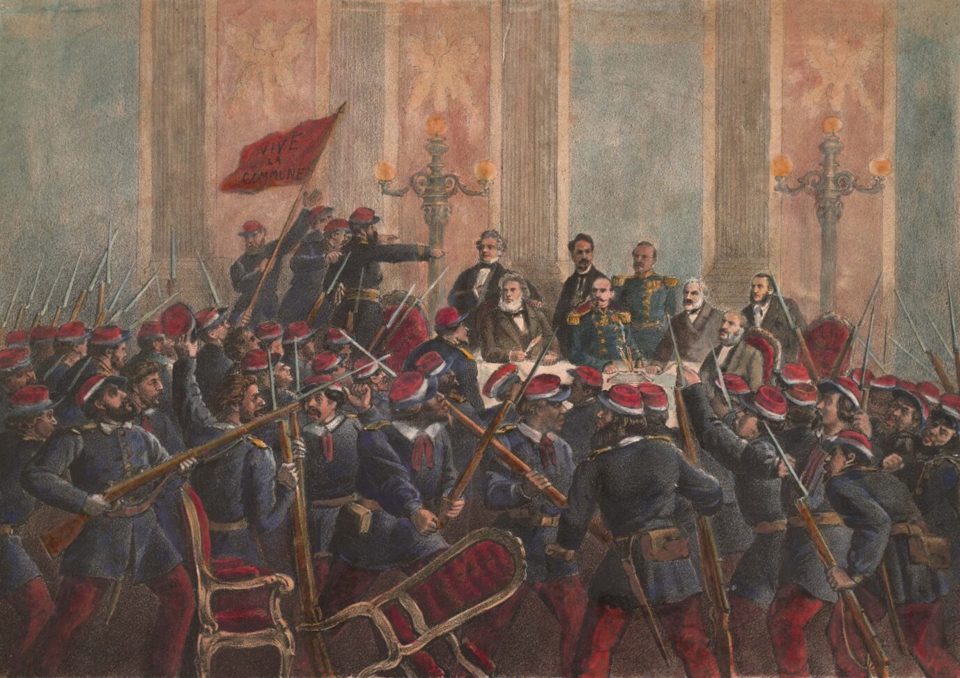 1871 stürmen die Kommunarden den Kabinettssaal der französischen Regierung Georges Sorel sah in solchen Revolten den Ausdruck einer lebendigen Gesellschaft Foto: picture-alliance / akg-images | akg-images