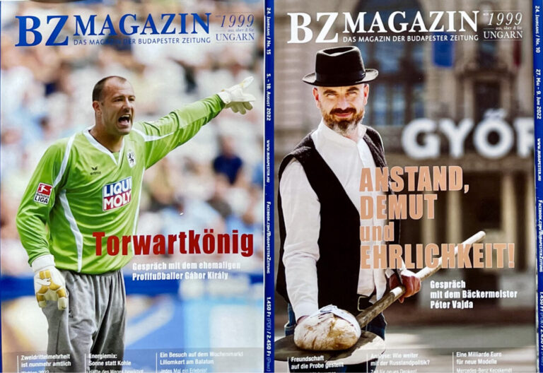 Zwei aktuelle Ausgaben des zur „Budapester Zeitung“ gehörenden BZ-Magazins: Der RBB wartet mit Kontaktschuldvorwürfen auf Foto: Jan Mainka