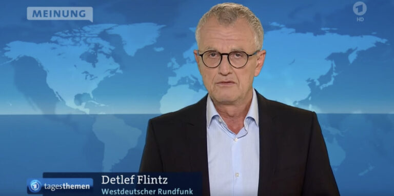 „Tagesthemen“-Kommentator Delef Flintz vom WDR (Archiv). Foto: ARD-Mediathek