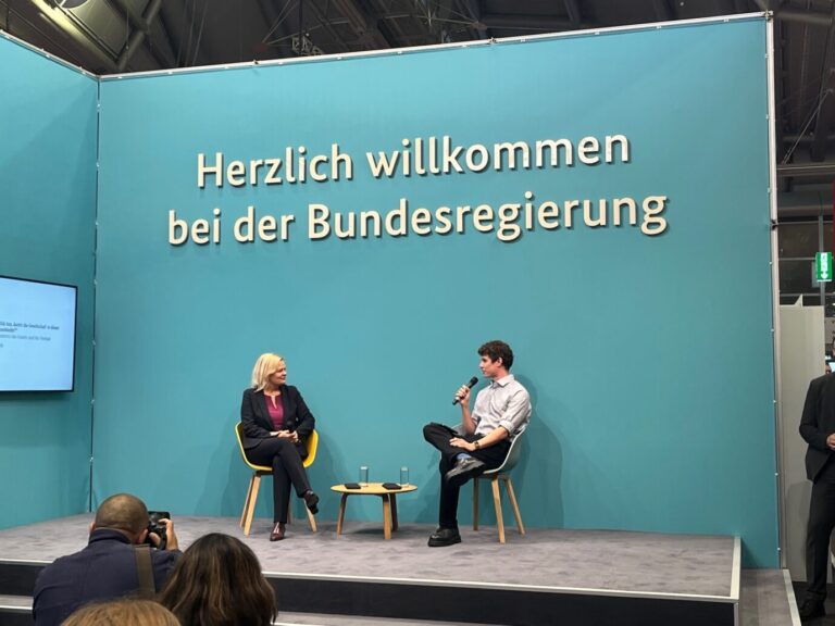 Bundesinnenministerin Nancy Faeser (SPD) auf der Frankfurter Buchmess