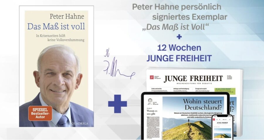 Aktionsabo: 12 Wochen JF lesen und ein signiertes Buch von Peter Hahne als Prämie