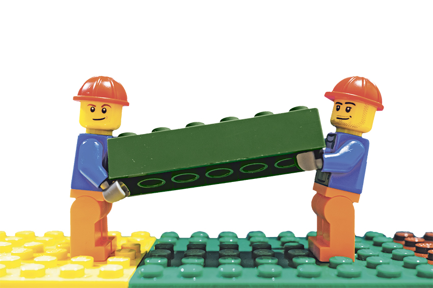 Grüner Umbau: Lego setzt auf pflanzliche Bausteine, aber die Entwicklung und das Kundeninteresse hinken hinterher Foto: Imago/JF-Montage