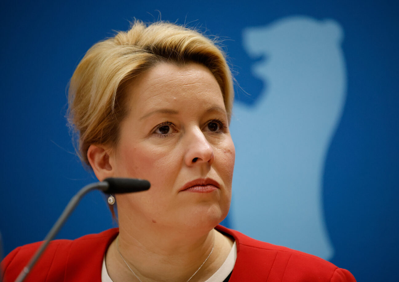 Berlins Regierende Bürgermeisterin, Franziska Giffey (SPD): Trotz der Wahlpannen bleibt sie bis zur Neuwajl weiter im Amt