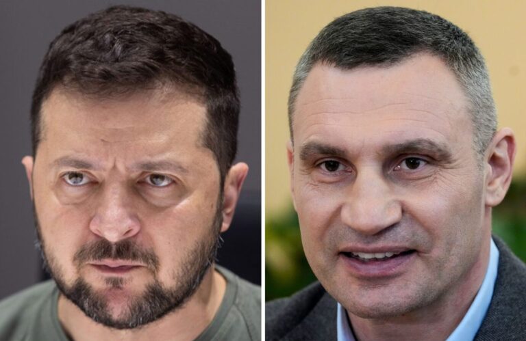 Streit: Gelten inzwischen als Erzfeinde: Ukraines Präsident Wolodymyr Selenskyj (links) und Kiews Bürgermeister Vitali Klitschko.