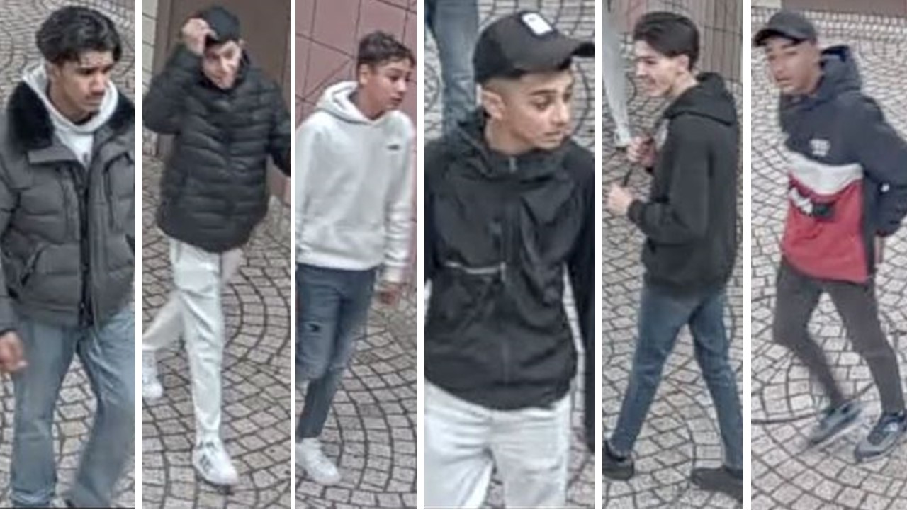 Mit diesen Bildern sucht die Polizei nach den tatverdächtigen arabisch aussehenden Jugendlichen..
