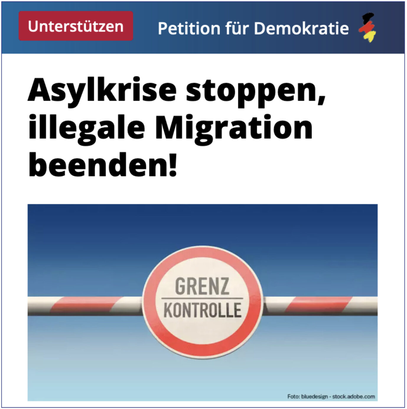 Asylkrise, Schlagbaum, Grenzkontrolle, illegale Migration