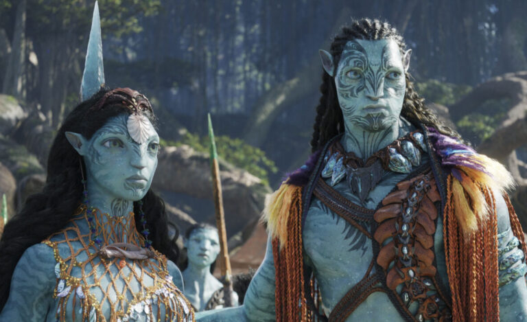 Filmszene aus „Avatar – The Way of Water“: Wie schon beim Vorgänger „Aufbruch nach Pandora“ gibt einem James Cameron das Gefühl, Kino in einer neuen Dimension zu erleben