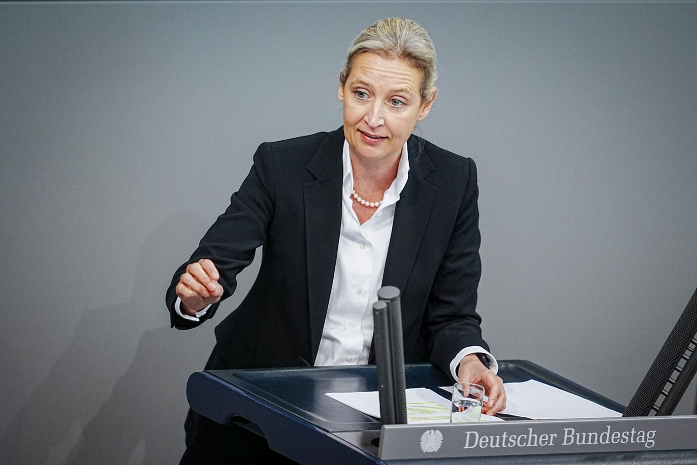 Alice Weidel, Fraktionsvorsitzende der AfD, spricht im Bundestag in der Generaldebatte der Haushaltswoche. Nun äußert sie sich zu Illerkirchberg