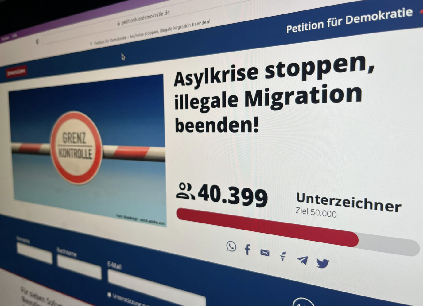 Die JF-Asyl-Petition hat die 40.000-Marke geknackt Foto: JF