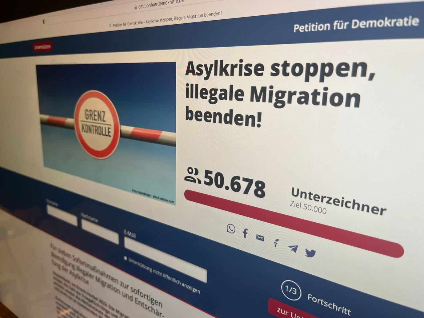 JF-Petition zum Thema Asylmißbrauch stoppen