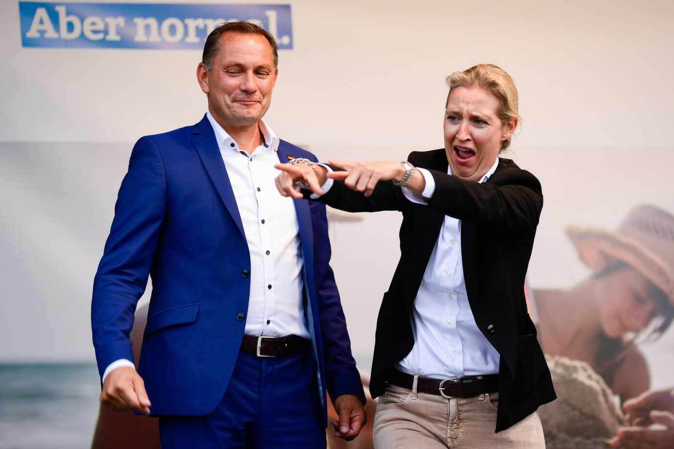 Die AfD-Chefs Alice Weidel and Tino Chrupalla: Vor zehn Jahren wurde die Erfolgspartei gegründet