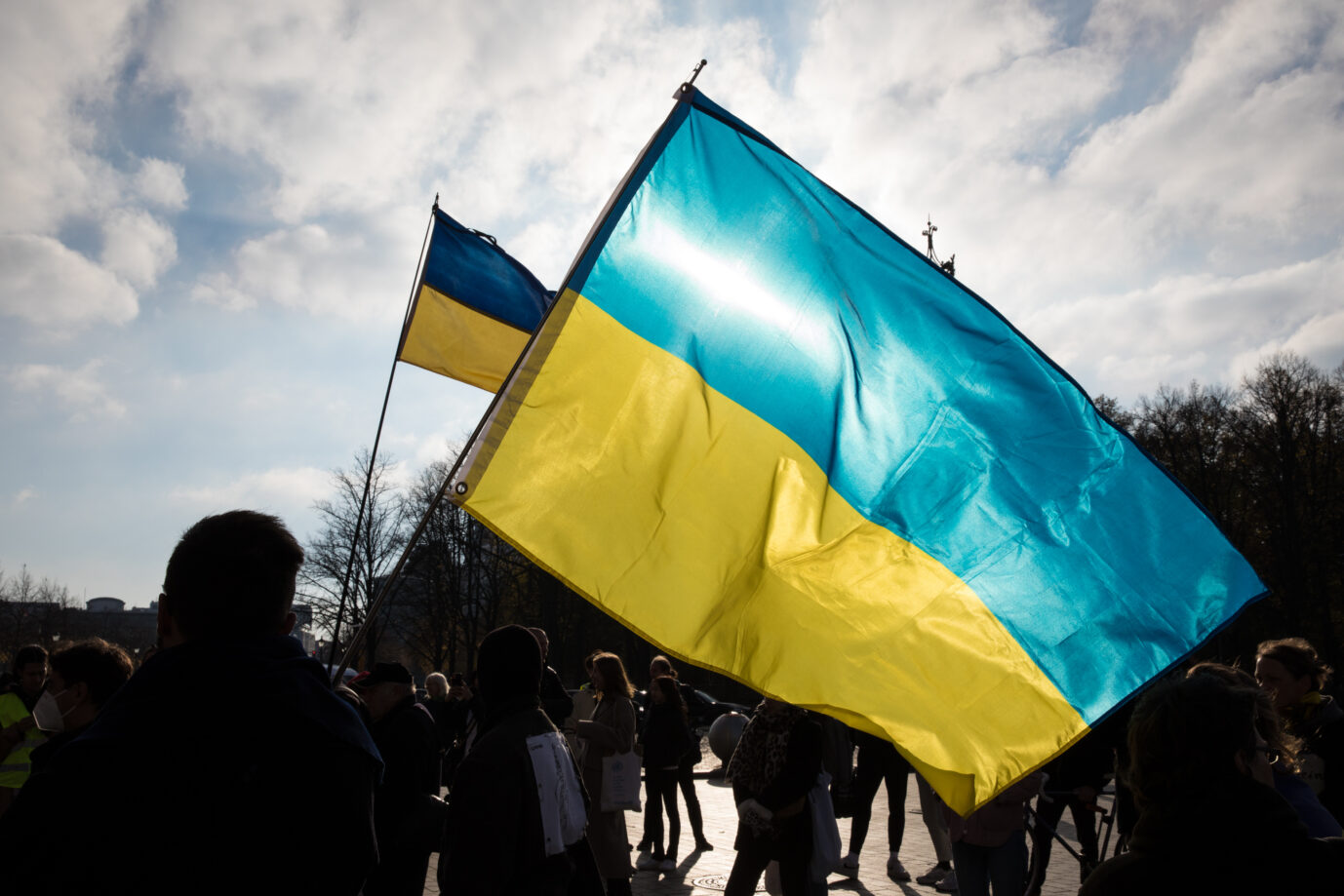Ukraine-Flagge: Ein Fünftel suchte wegen des deutschen Wohlfahrtssystems in der Bundesrepublik vor dem Krieg Zuflucht