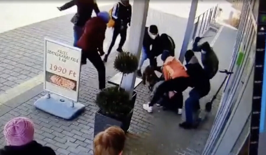 Ein Video dokumentiert eine brutale Attacke mutmaßlicher Linksextremisten in Budapest. Sie sollen der sogenannten Hammerbande angehören.