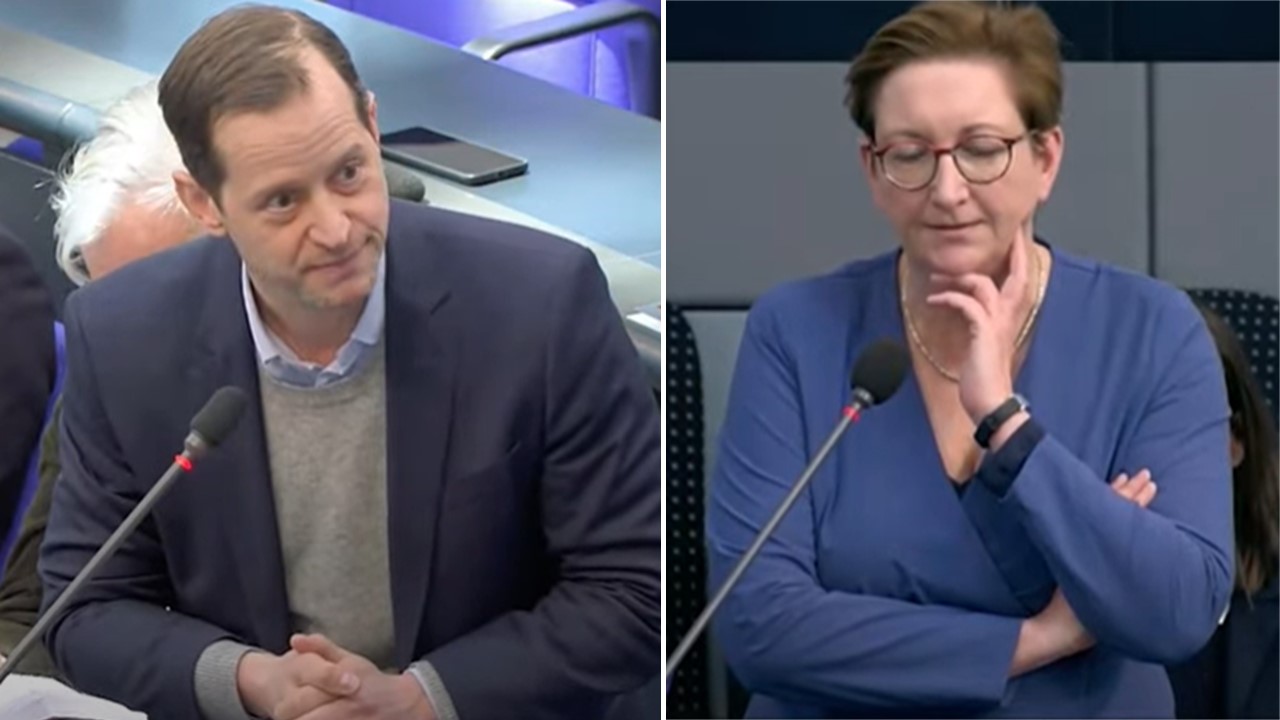Migranten und Wohnungen: Der AfD-Abgeordnete Roger Beckamp während seiner Fragen an Bauministerin Klara Geywitz (SPD).