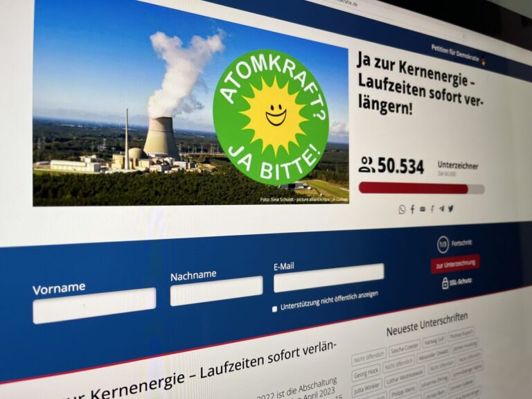 JF-Petition: Kernkraft erhalten Foto: JF