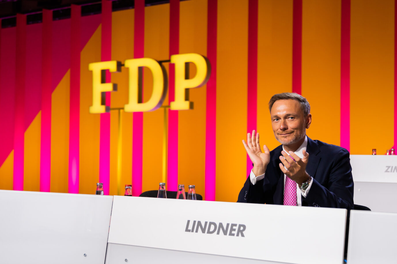 Finanzminister Christian Lindner auf dem Parteitag der FDP