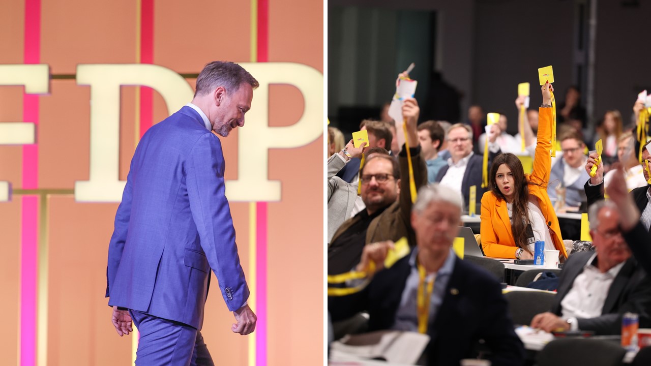 Niederlage für FDP-Chef Christian Lindner: Der Parteitag will das Heizungsverbot kippen.