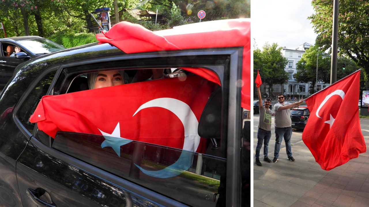 In vielen deutschen Städten feierten Türken den Wahlsieg Erdogans mit Autokorsos und Straßenfesten.