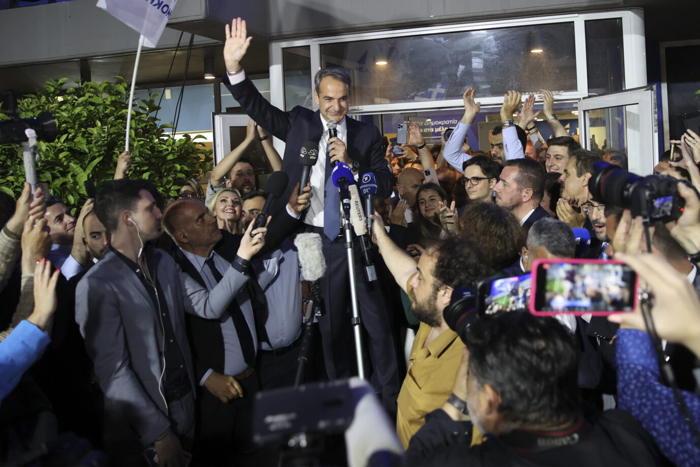 Griechenlands Ministerpräsident Kyriakos Mitsotakis: Seine konservative Nea Dimokratia hat bei der Parlamentswahl abgeräumt