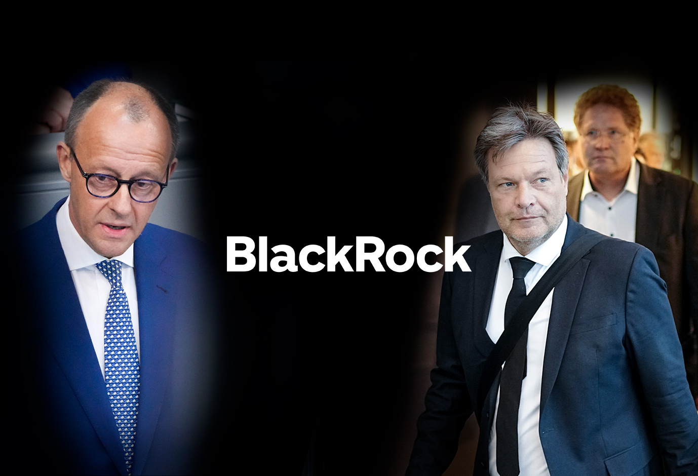 CDU-Chef Friedrich Merz und Robert Habeck mit Patrick Graichen – im Zusammenhang mit dem Investor BlackRock geht es um Geld und Klimapolitik.