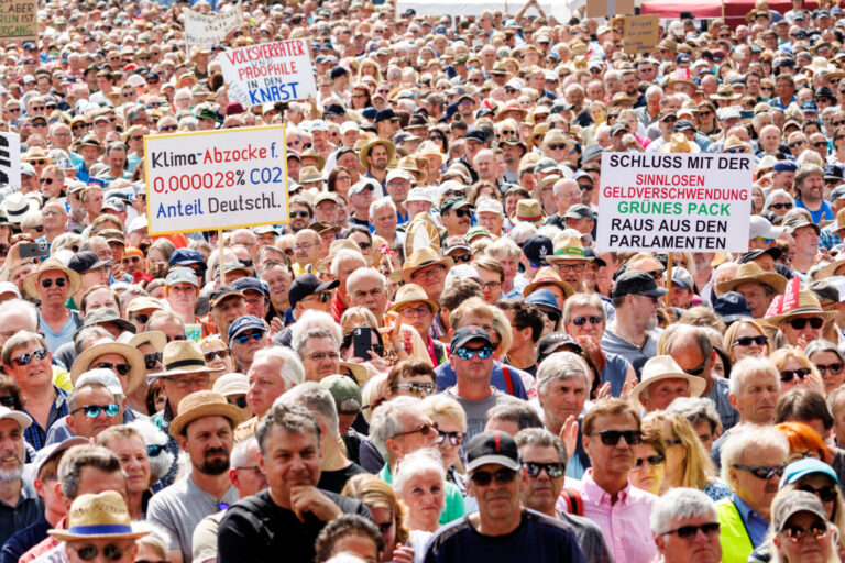 Demonstration in Erding gegen das Heizungsgesetz