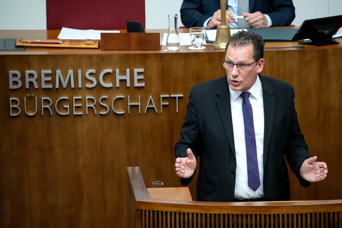 Der Fraktionsvorsitzende von Bündnis Deutschland, Jan Timke, will Posten in der Bremischen Bürgerschaft.