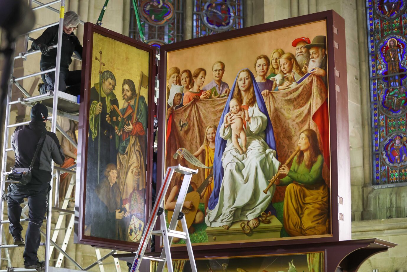 Der Cranach-Triegel-Altar wurde Ende vergangenes Jahr abgebaut und auf Tournee geschickt – bald wird er dauerhaft im Naumburger Dom zu sehen sein Foto: picture alliance/dpa | Jan Woitas
