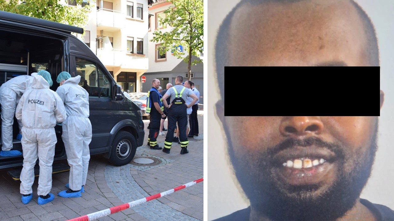 Grüne in Verantwortung: Die Polizei sichert nach dem Mord von Wiesloch Spuren am Tatort. Ahmad N. wurde festgenommen.
