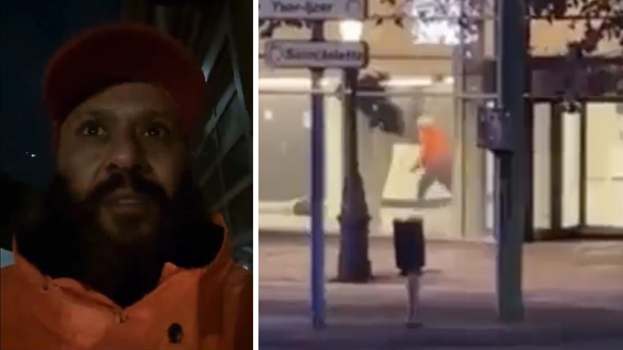 Der mutmaßliche Attentäter Abdesalem L. in seinem Bekennervideo und bei der Tat in Brüssel. Fotos: Twitter/Screenshots JF