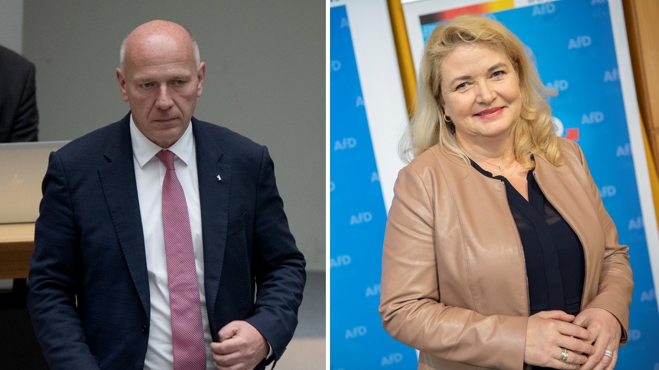 Berlins Regierender Bürgermeister Kai Wegner (CDU) will die Schuldenbremse aufweichen – AfD-Chefin Kristin Brinker sieht die Ursache in dessen unsolider Haushaltspolitik.