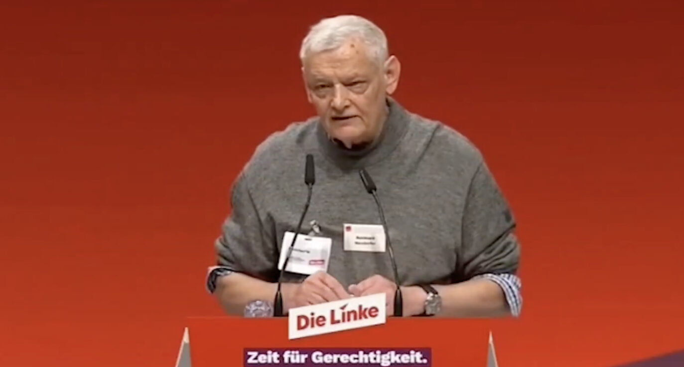 Auf dem Foto befindet sich DGB-Funktionär Reinhard Neudorfer auf dem Bundesparteitag der Linkspartei. (Themenbild)