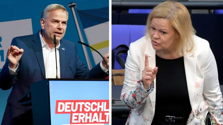 Wirtschaft soll sich von AfD distanzieren: Der AfD-Wirtschaftsexperte Leif-Erik Holm widerspricht Innenministerin Nancy Faeser (SPD).