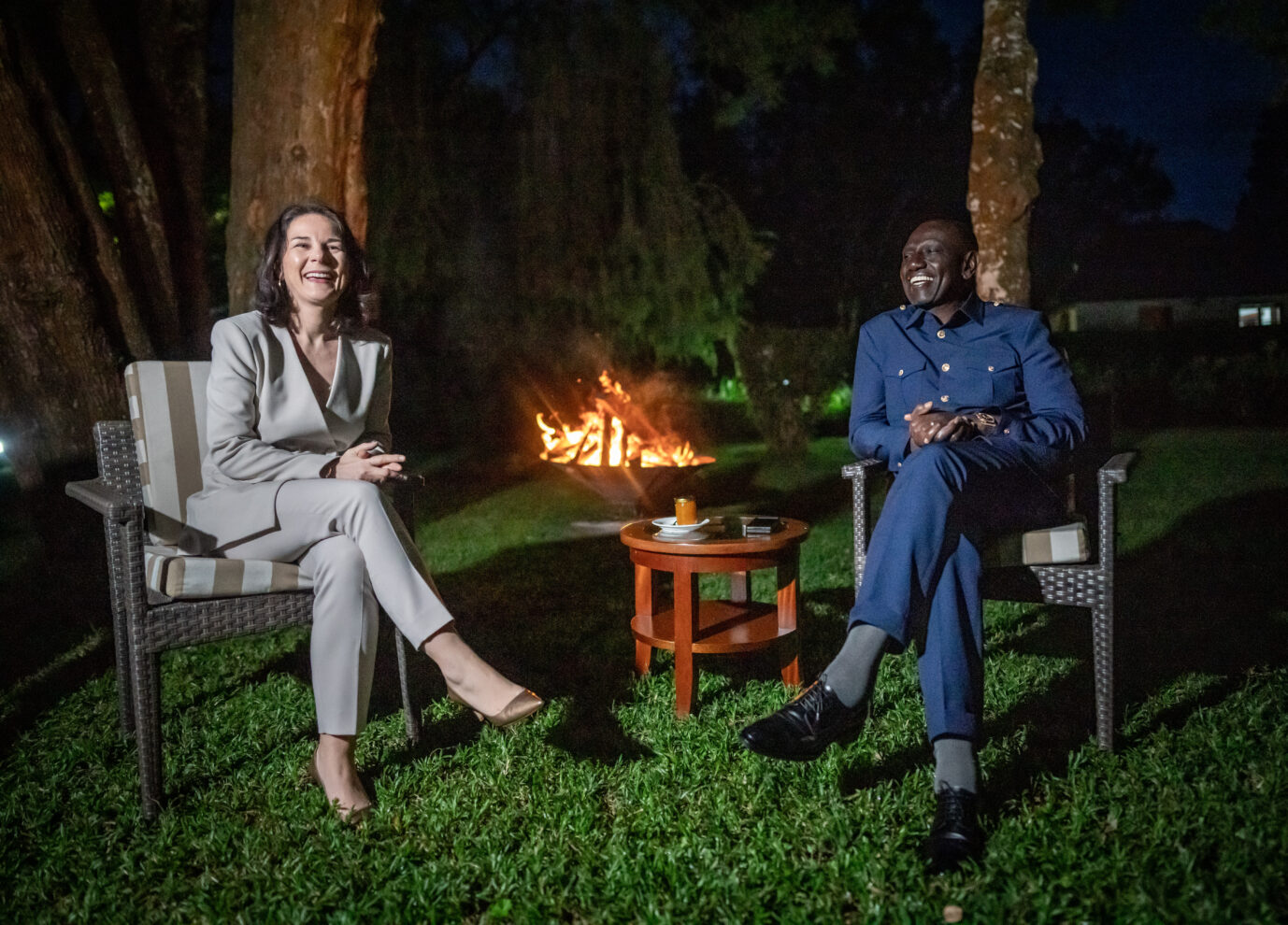 Außenministerin Baerbock und Kenias Präsident William Auto am Donnerstag in Nairobi: Legale Migration nach Deutschland gewünscht.