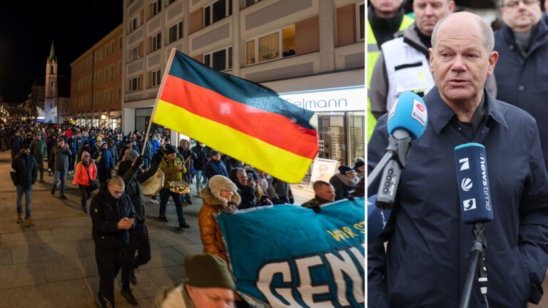 In Cottbus demonstrieren derzeit nicht nur Bauern, sondern auch AfD-Anhänger gegen die Regierung. Nun kommt Bundeskanzler Olaf Scholz (SPD).