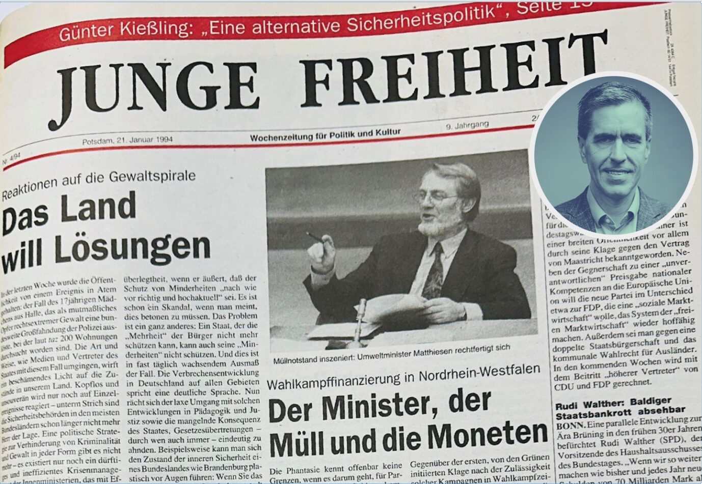 JUNGE FREIHEIT vom Januar 1994: Damals erschien sie zum ersten Mal als Wochenzeitung