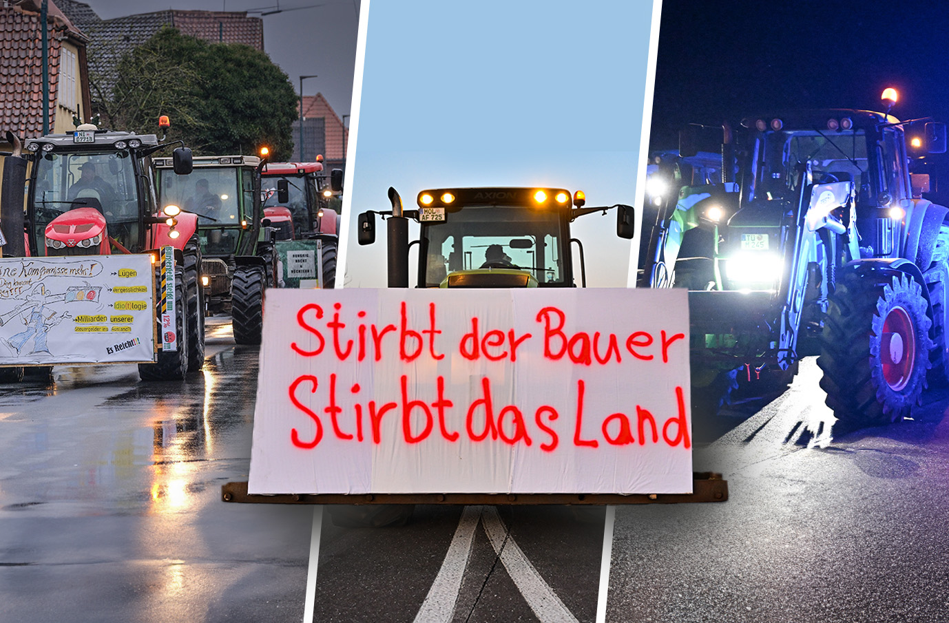Bauern protestieren in ganz Deutschland gegen die Politik der Bundesregierung. JF-Reporter sind vor Ort und berichten über die demonstrationen
