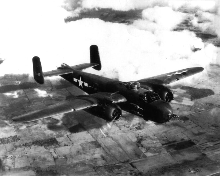 An den Einsätzen in der "Big Week" waren auch viele US-Bomber vom Typ B-25 beteiligt.
