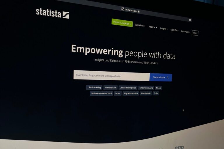 Die Internetseite von Statista: Das Unternehmen möchte die AfD nicht als Kunden haben Foto: JF