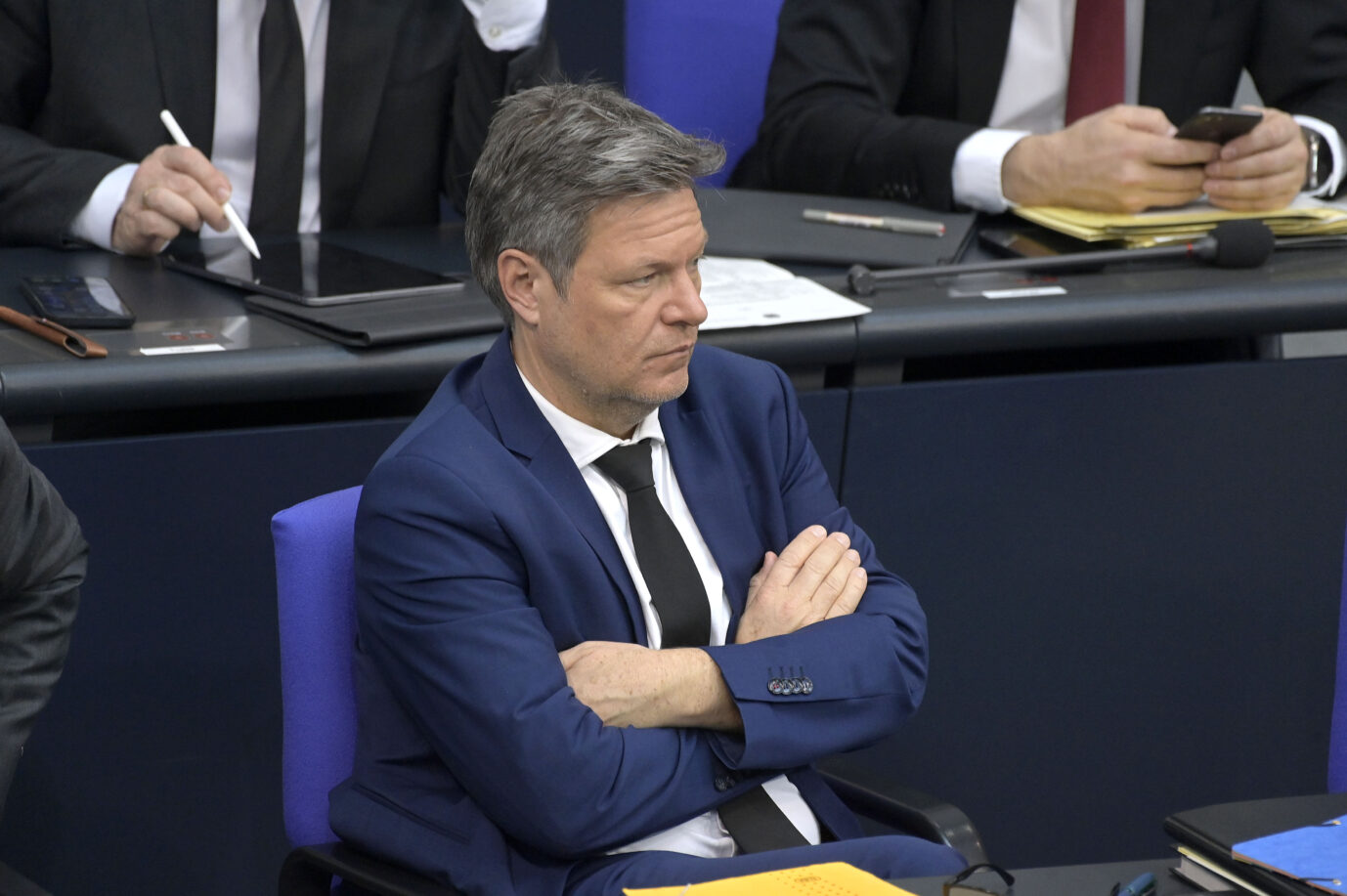 Wirtschaftsminister Robert Habeck (Grüne): Unzufrieden mit der Entscheidung des DFB Foto: picture alliance / Geisler-Fotopress | Frederic Kern/Geisler-Fotopress