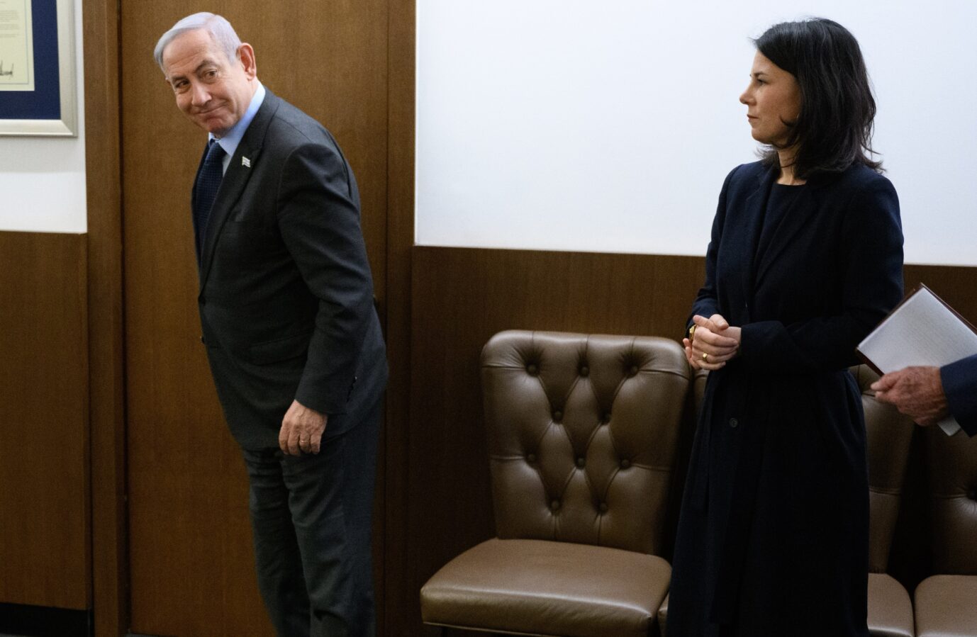 Was geschah hinter der verschlossenen Tür? Israels Ministerpräsident Benjamin Netanjahu und Deutschlands Außenministerin Annalena Baerbock.