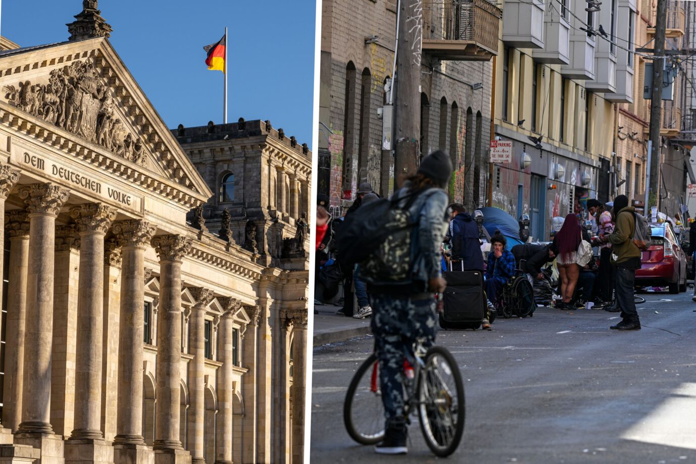 Obdachlose in San Francisco: Deutsche Suchtforscher warnen vor einer Verbreitung von Fentanyl in der Bundesprepublik.