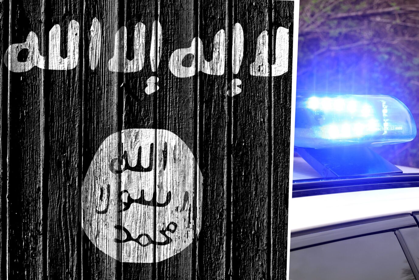 Das Logo des Islamischen Staats (IS): Polizei verhaftet Mann aus Syrien.