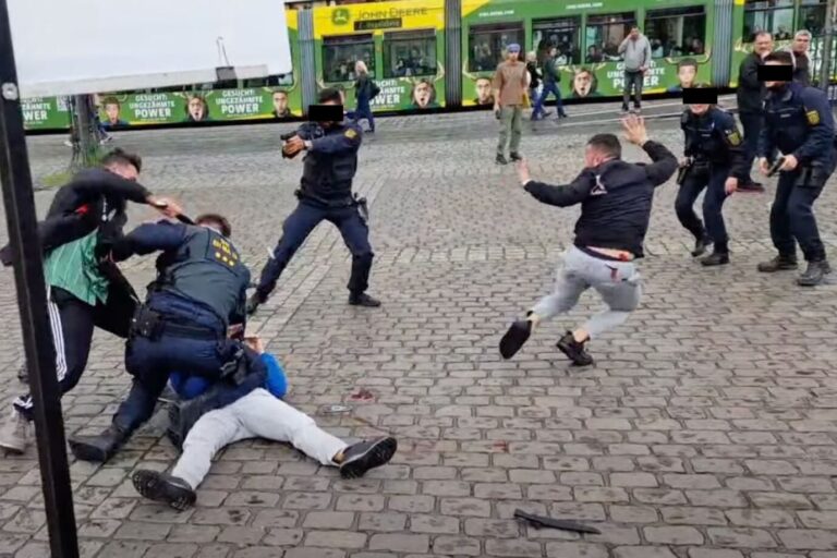 In der Mannheimer Innenstadt hat es einen Messerangriff auf den Islamkritiker Michael Stürzenberger gegeben. Bei einem Info-Stand wurde er von einem Angreifer angestochen und schwer verletzt, wie auf einem Video zu sehen ist. Auch ein Polizist der dazwischenging, wurde von dem bisher unbekannten Mann angestochen.