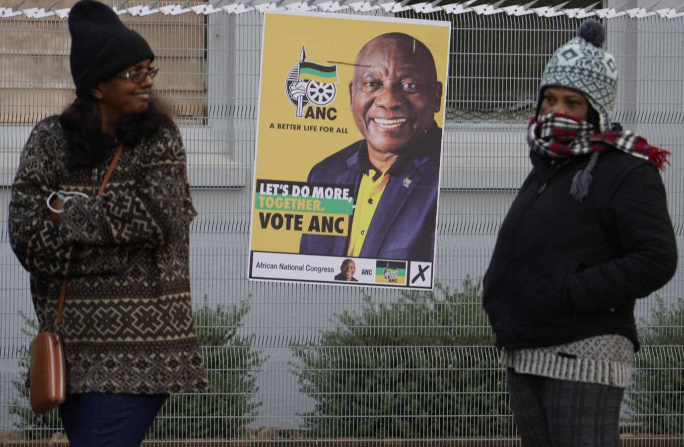 Auf dem Foto befindet sich Ein Wahlplakat der südafrikanischen Machtpartei "Afrikanischer Nationalkongress". (Themenbild)