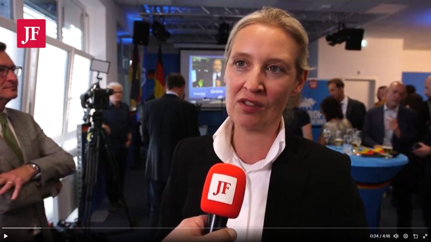 Europawahl: AfD-Chefin Alice Weidel will der ID-Fraktion nicht hinterherlaufen.